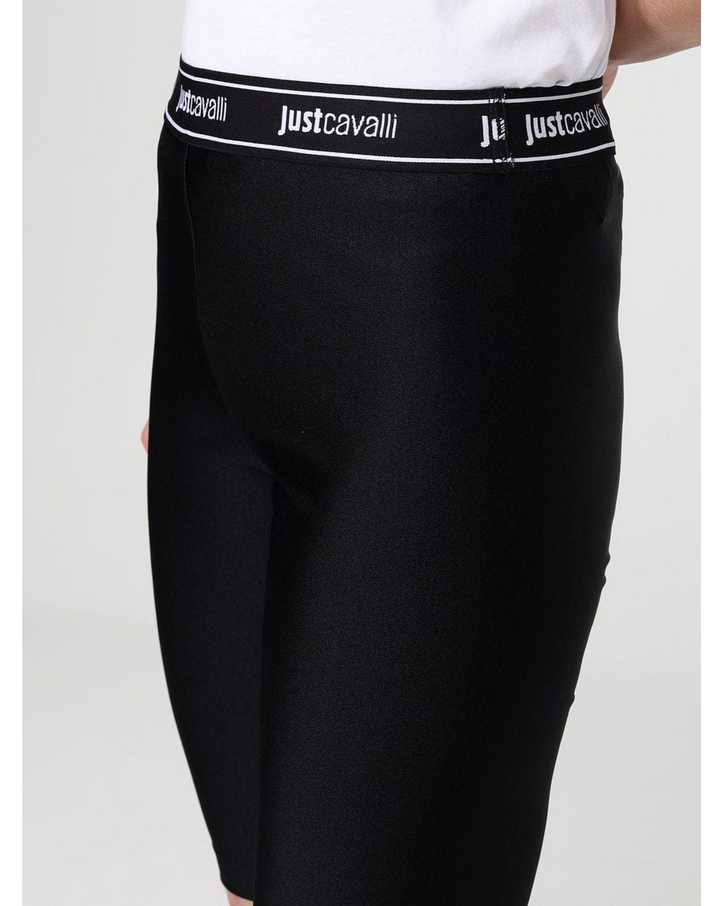 Just Cavalli Black Technical Fabric Shorts
