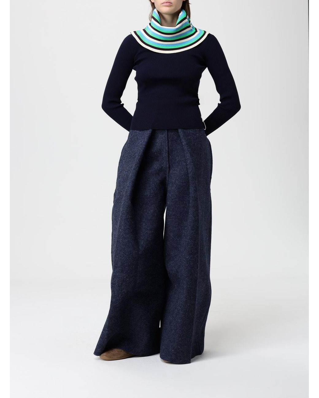 Sunnei Blue Pullover Damen