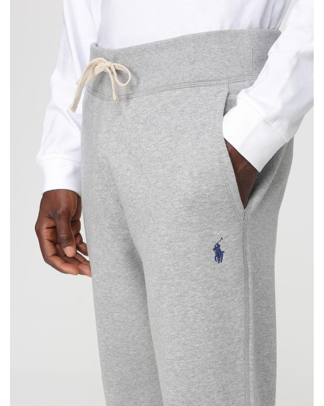 Polo Ralph Lauren Gray Cotton Blend Trousers for men