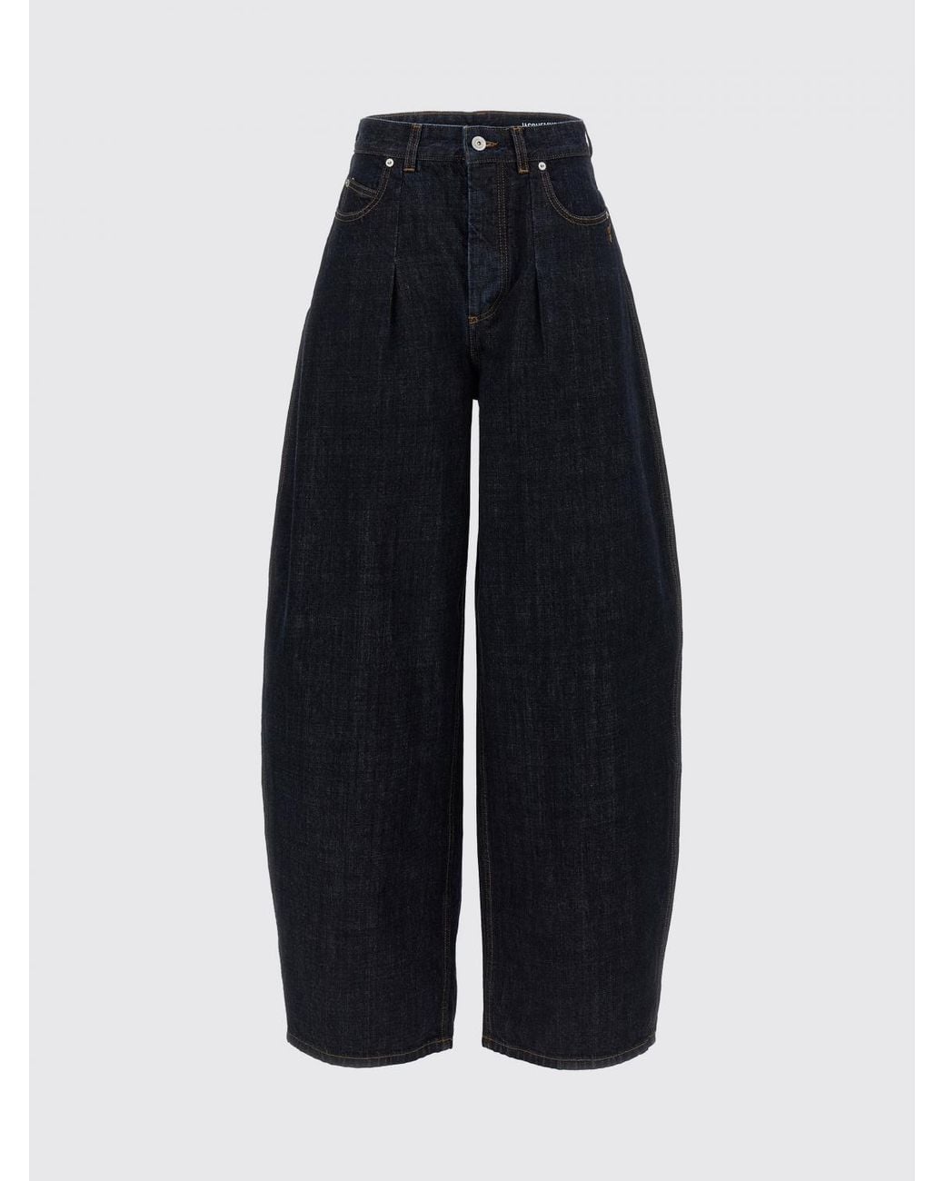 Jacquemus Black Le De-Nîmes Ovalo High-Waisted Baggy Fit Cotton Denim Jeans