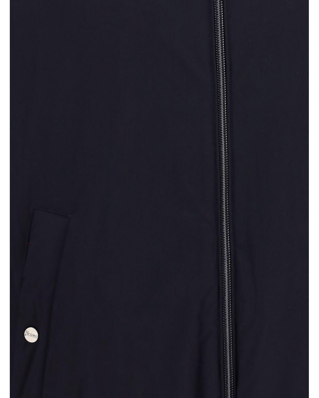 Herno Blue Padded Nylon Windbreaker Jacket With Hood And Elasticated Hem for men
