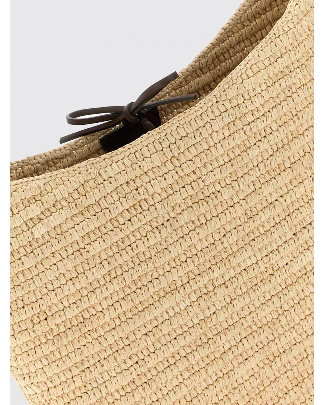 The Row White Alma Woven Raffia Bucket Bag With Top Handle