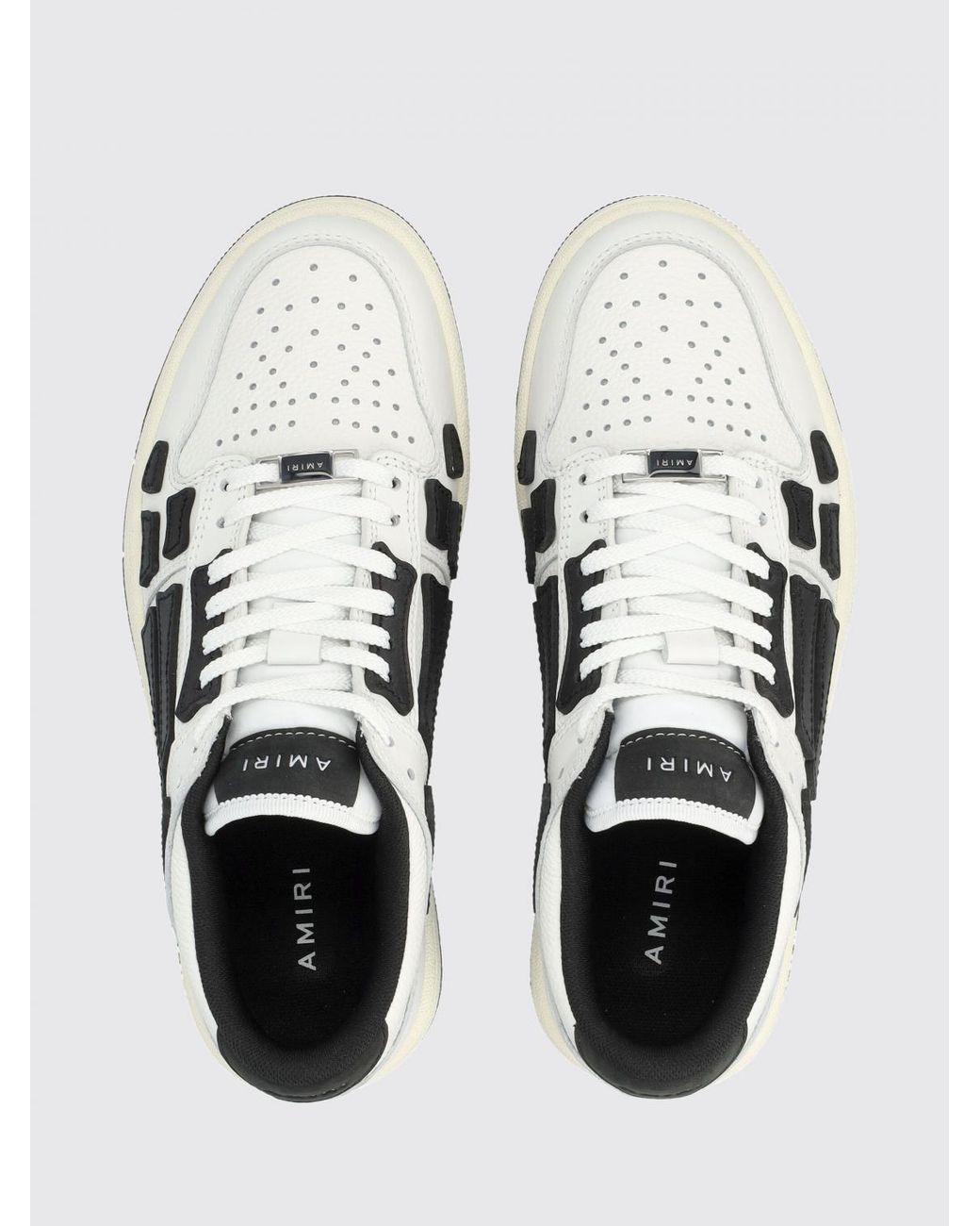 Amiri White Skel Bicolour Low-Top Trainers