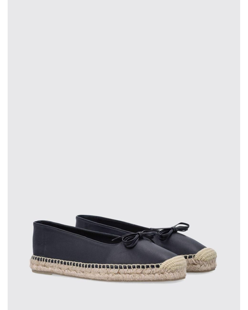 Castaner White Pax Ribbon Leather Espadrilles