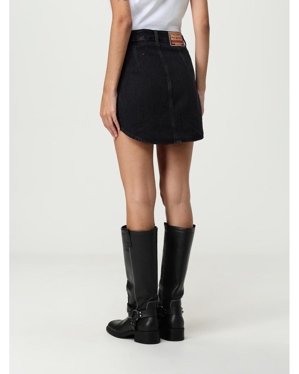 DIESEL Black Denim Mini Skirt