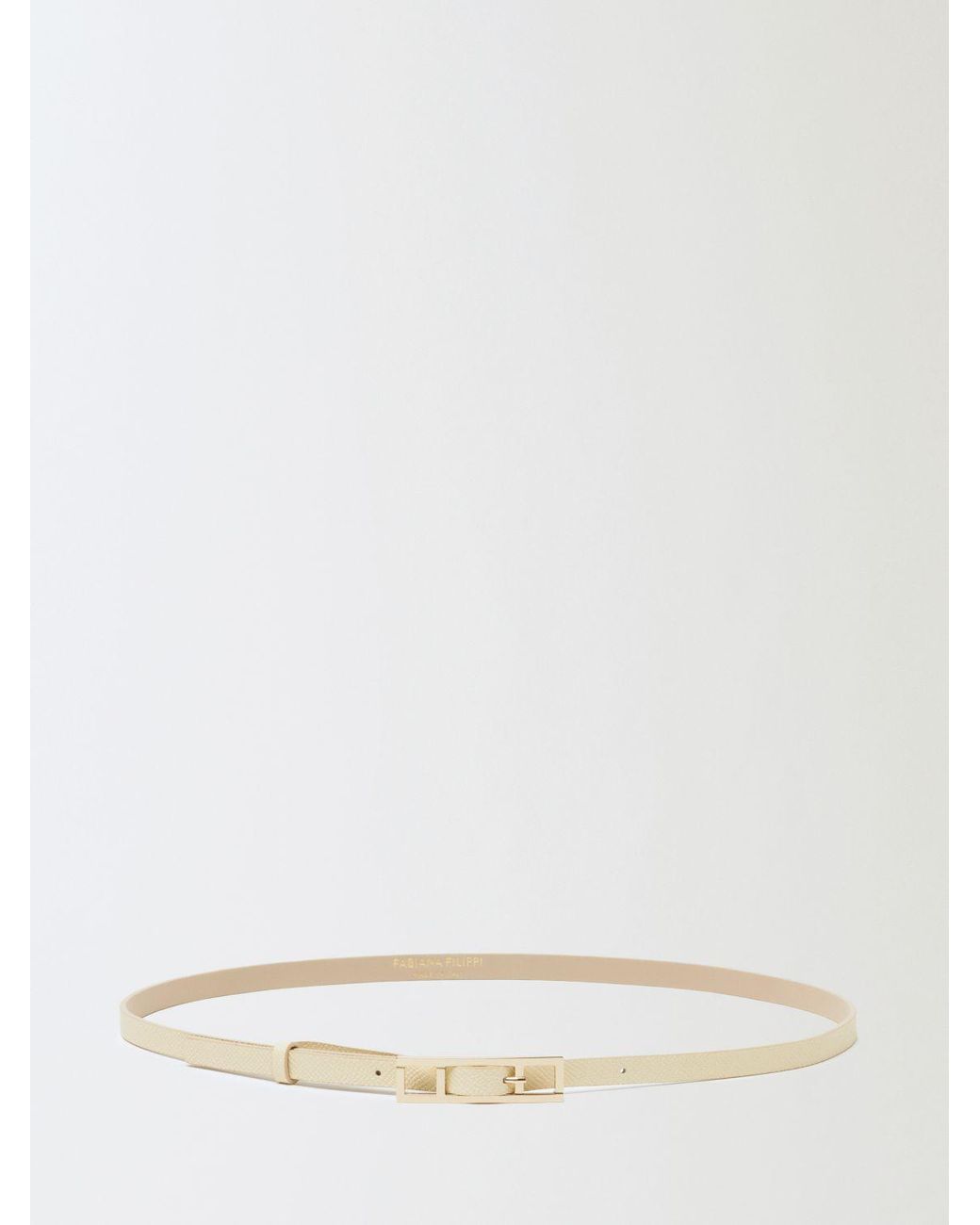 Fabiana Filippi Natural Saffiano Leather Belt
