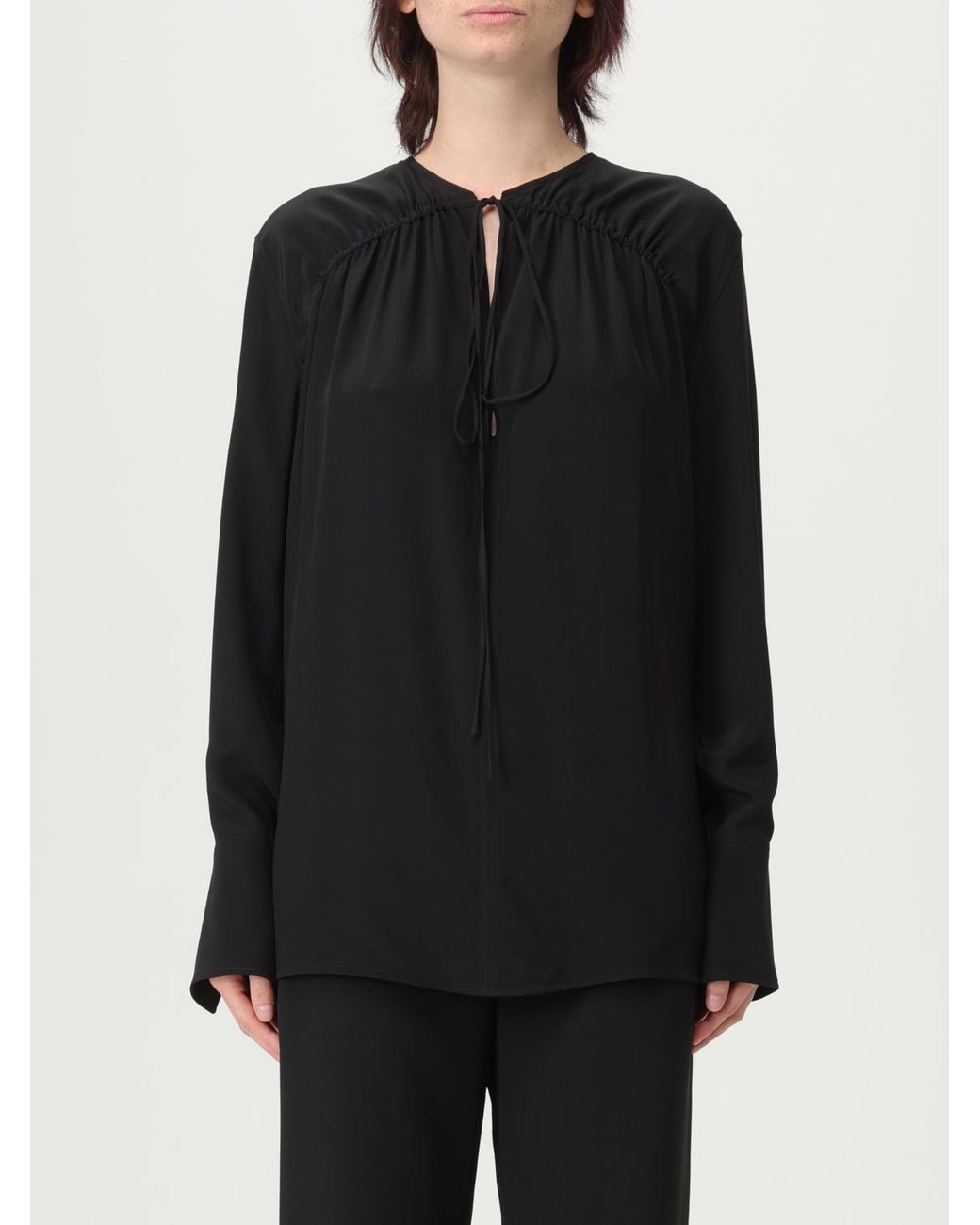Victoria Beckham Black Relaxed Fit Long Sleeve Top