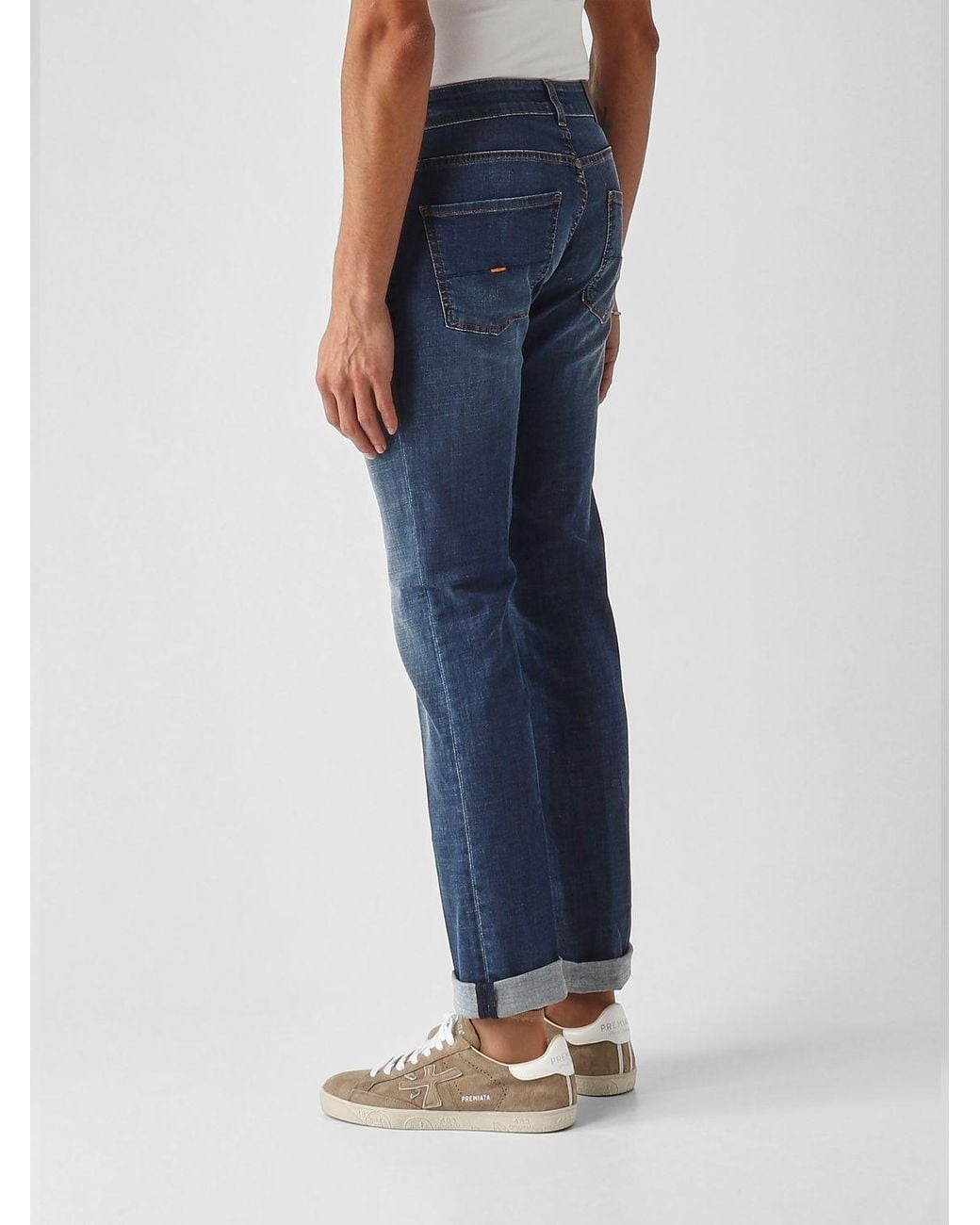 Fay Slim Fit Stretch-Denim-Jeans in Blue für Herren