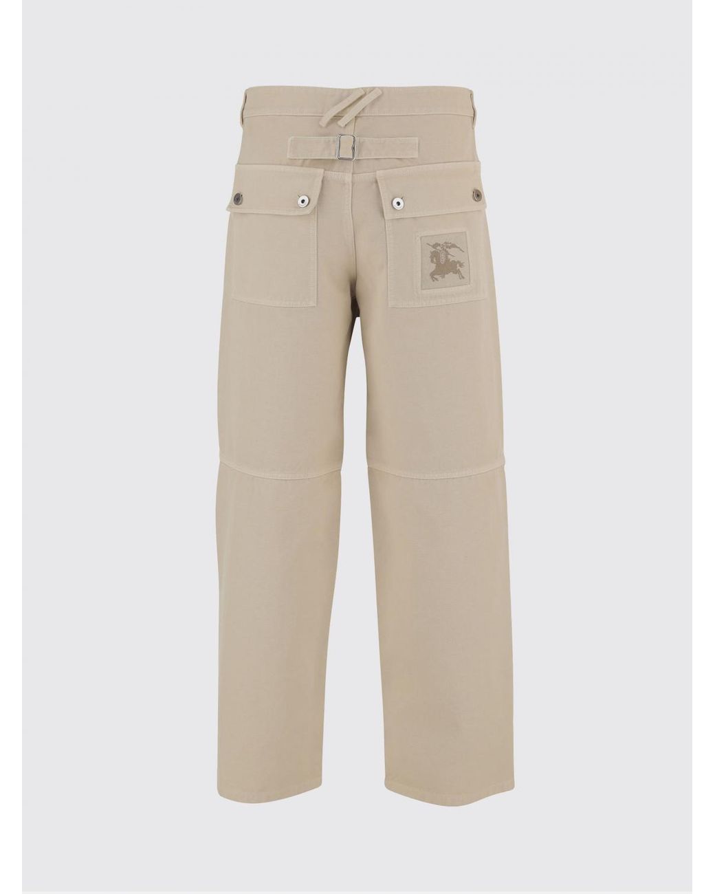 Burberry Natural Cotton Wide Leg Trousers for men
