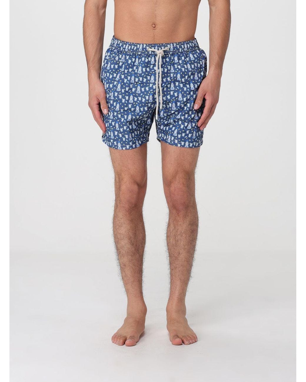 Mc2 Saint Barth Blue Boxer Swim Trunks for men