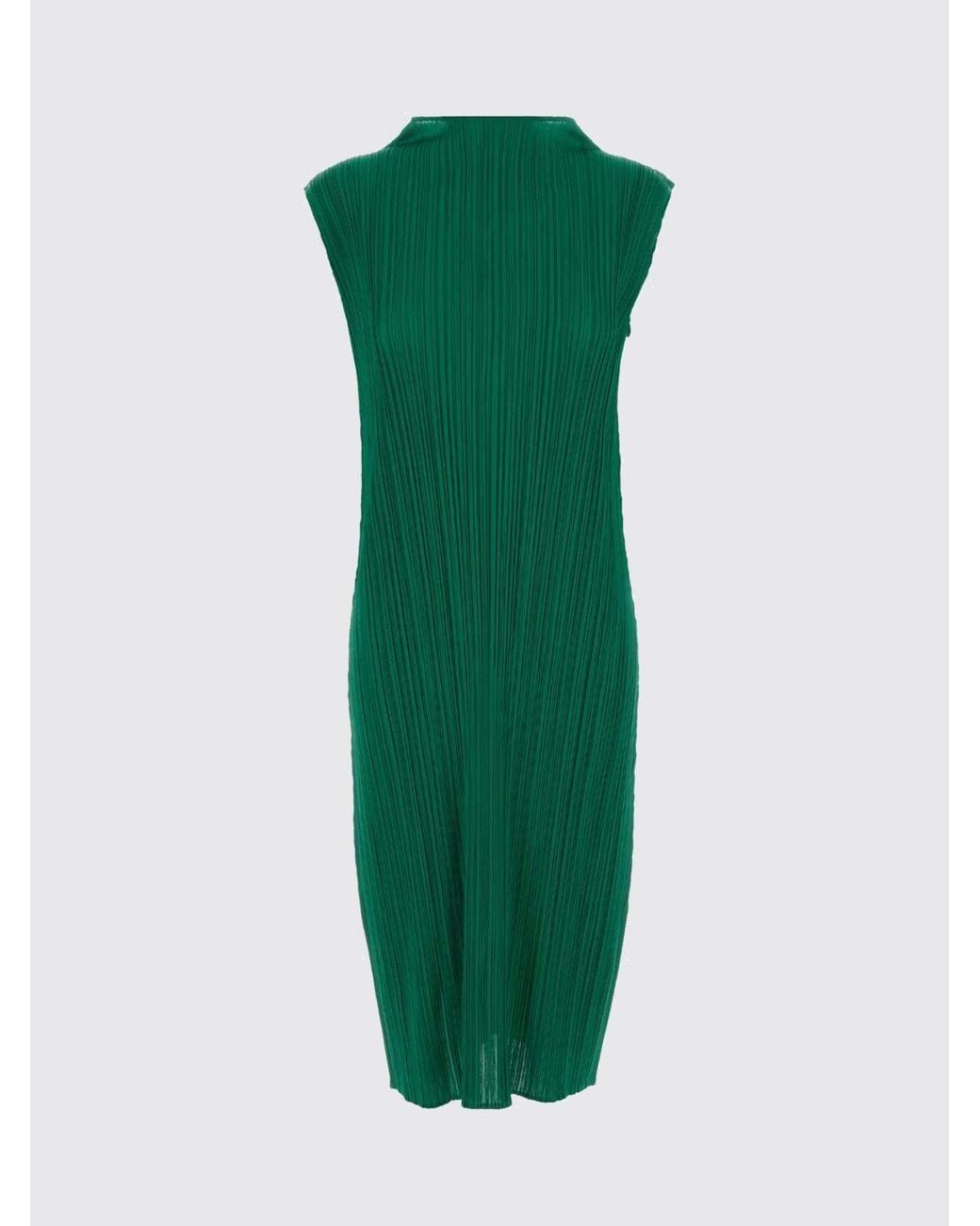 Pleats Please Issey Miyake Green Dress