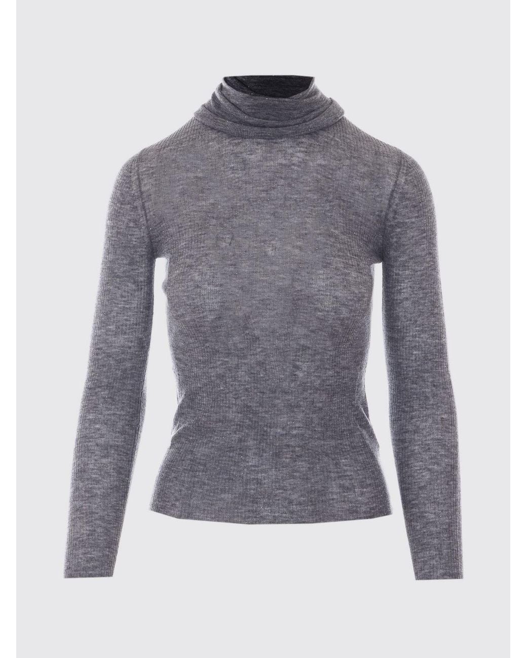 ELEH Blue Slim Fit Pure Wool Roll Neck Jumper With Ribbed Trims