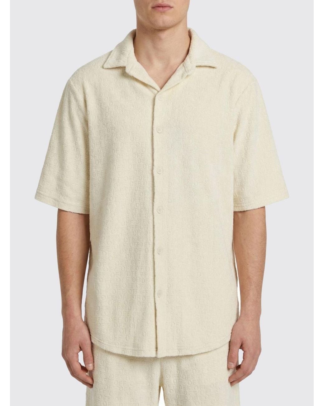 Off-White c/o Virgil Abloh Natural Casual Viscose Shirt for men