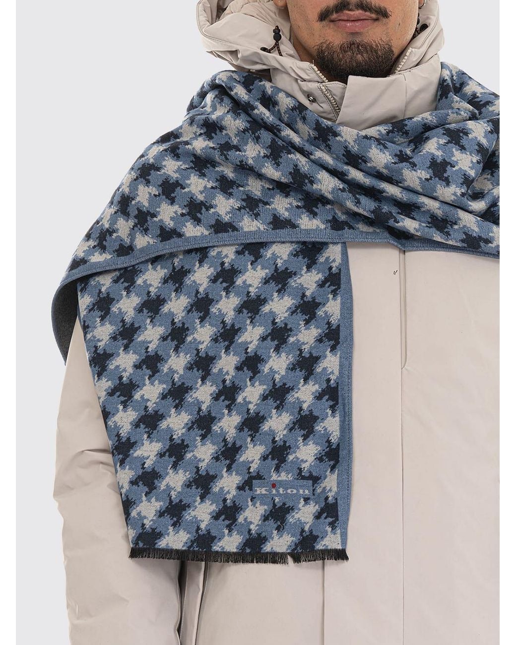 Sciarpa Uomo di Kiton in Blue da Uomo