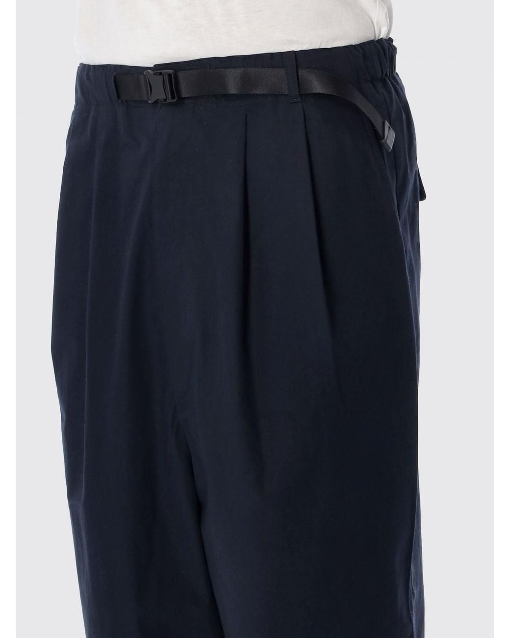 Comme des Garçons Blue Comme Des GarÇ Ons Wide Leg Cotton Trousers With Pleats And Drawstring for men
