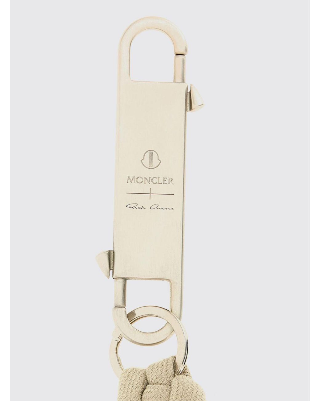 RICK OWENS MONCLER White Rick Owens X Moncler Woven Fabric Keychain for men