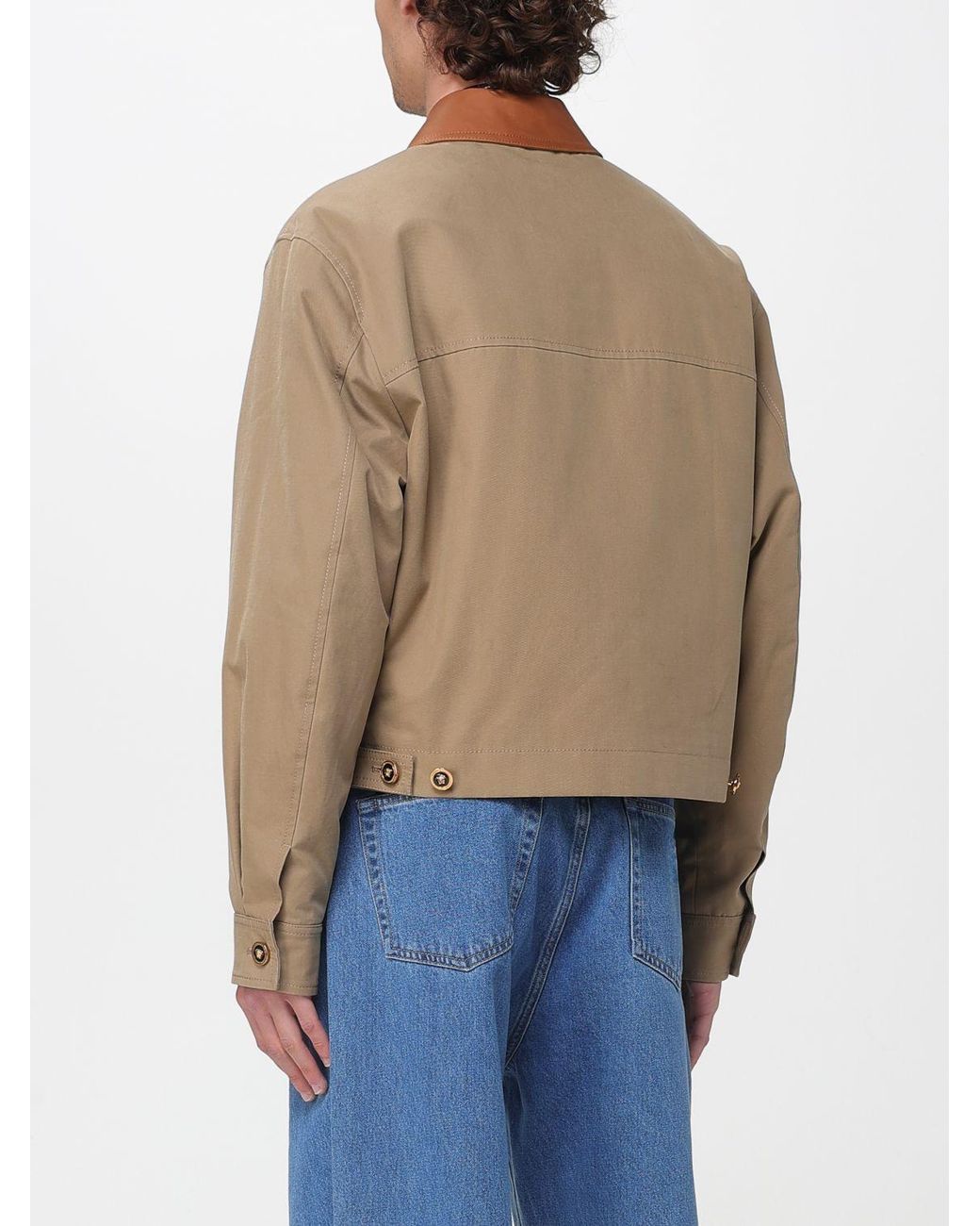 Versace Blue Cotton-Canvas Blouson for men