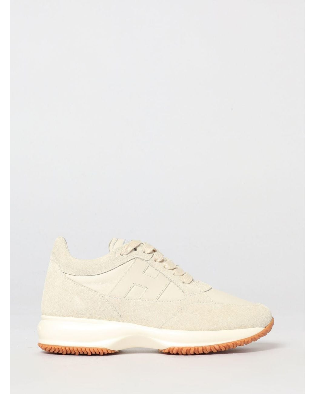 Hogan White Interactive Suede Sneakers