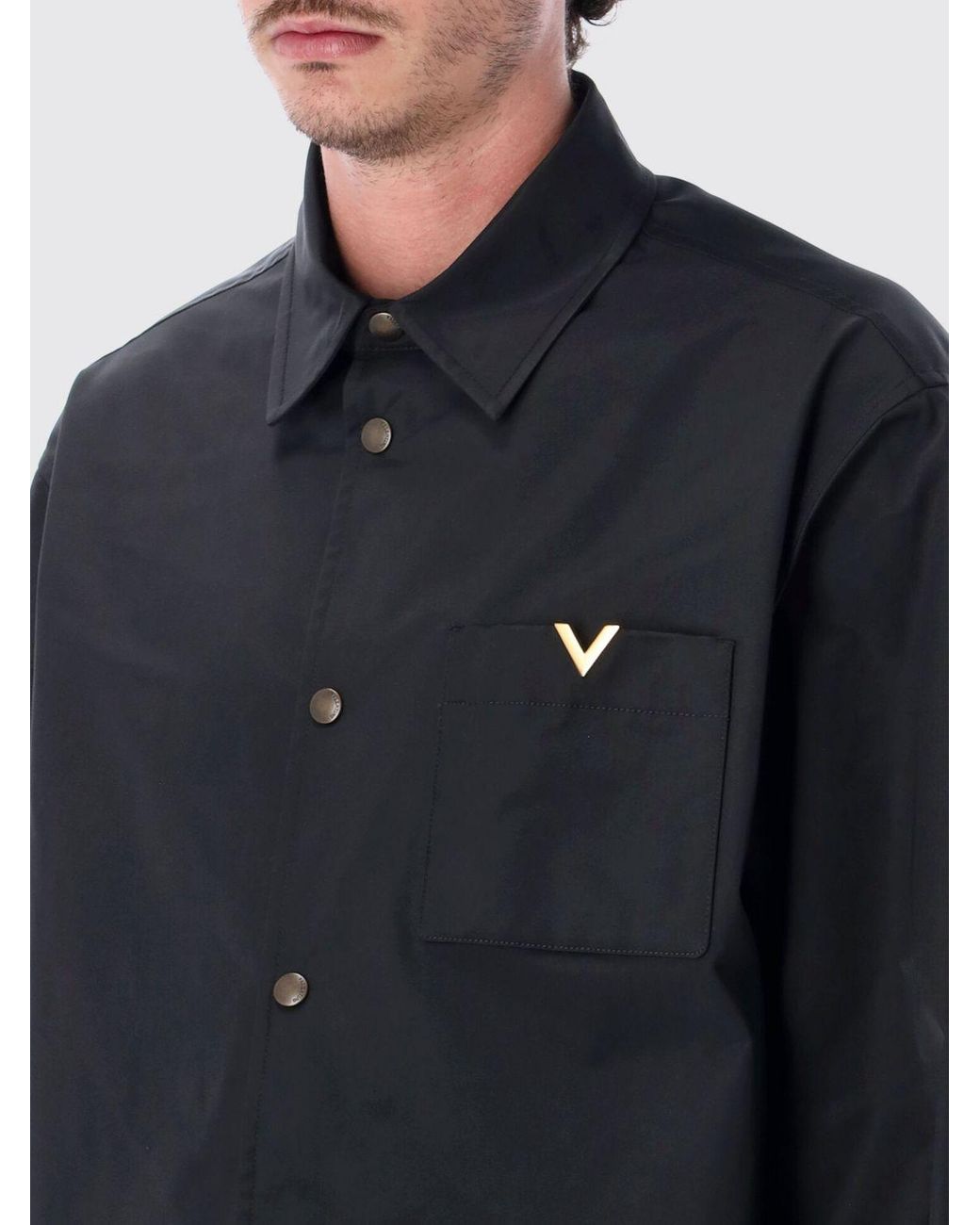 Valentino Blue Shirt Jacket for men