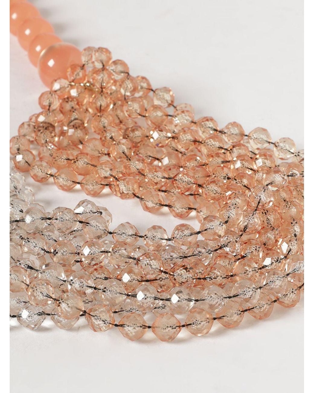 Emporio Armani White Multi-Strand Resin Necklace