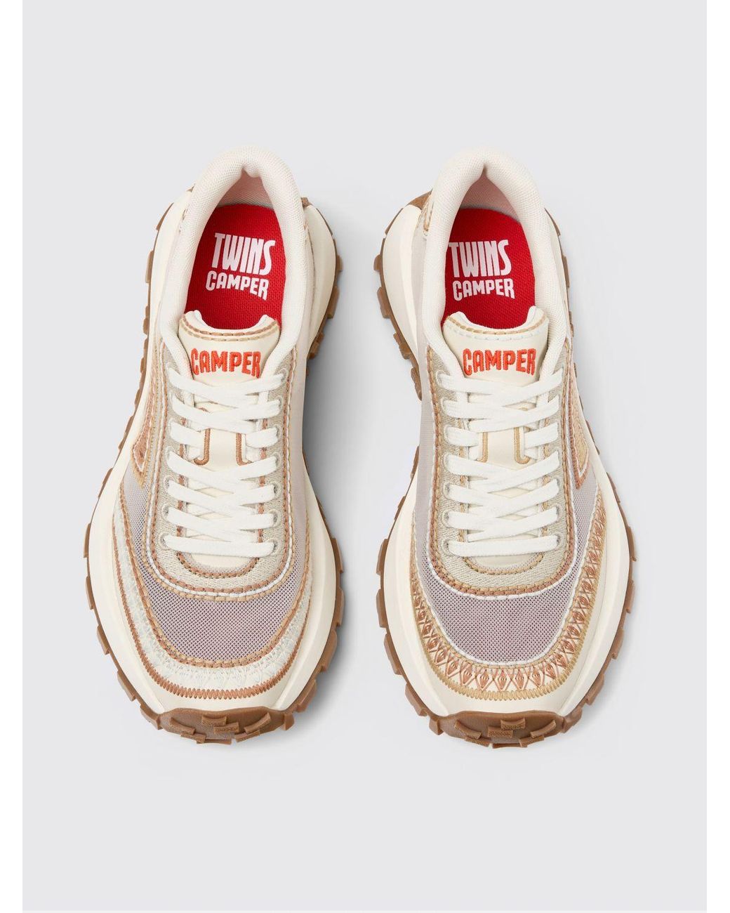 Camper Natural Twins Recycled Polyester Sneakers With Contrast Stitching