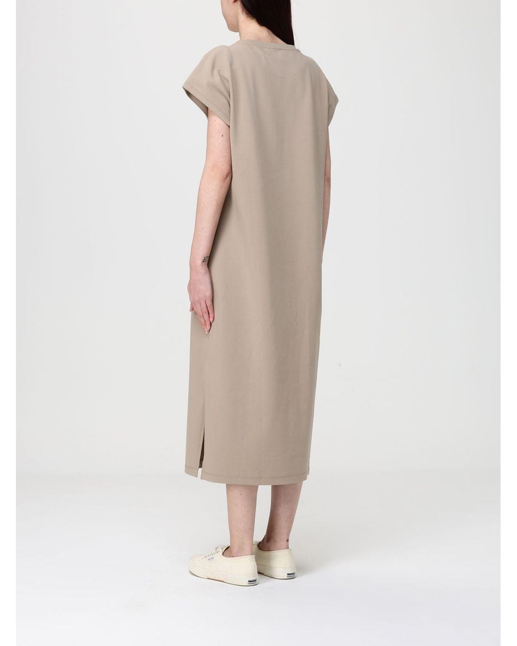 EA7 Natural Stretch Cotton T-Shirt Dress