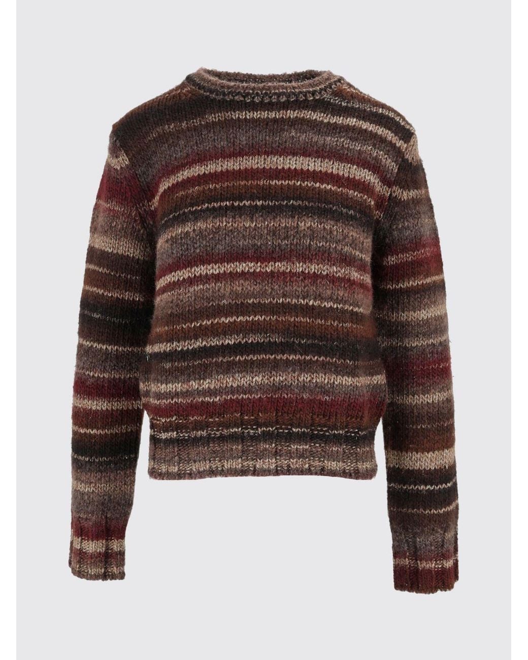 Kangra Red Striped Wool-Blend Crewneck Jumper