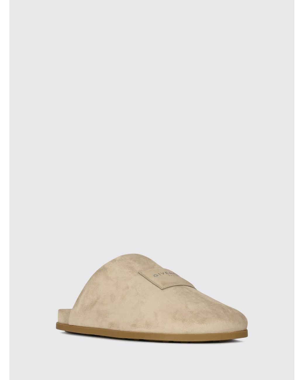 Givenchy Natural Calfskin Mules With Lettering Logo And Round Toe for men