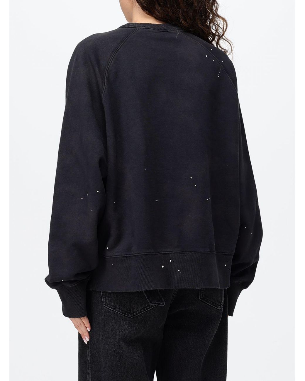 Carhartt Blue Cotton Crewneck Sweatshirt With Contrast Logo And Dropped Shoulders