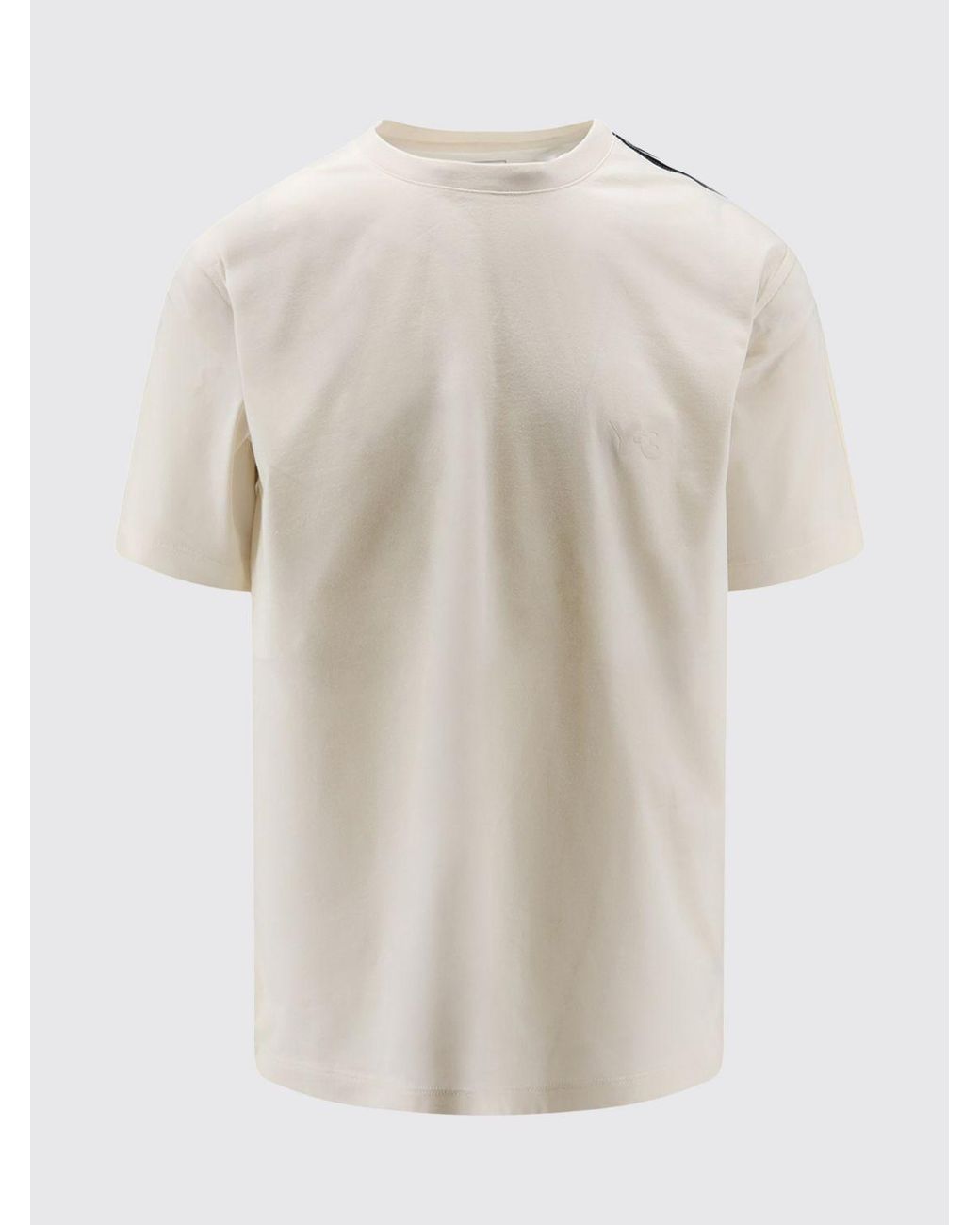 Y-3 White Relaxed Fit Cotton Jersey T-Shirt With 3-Stripes Logo for men