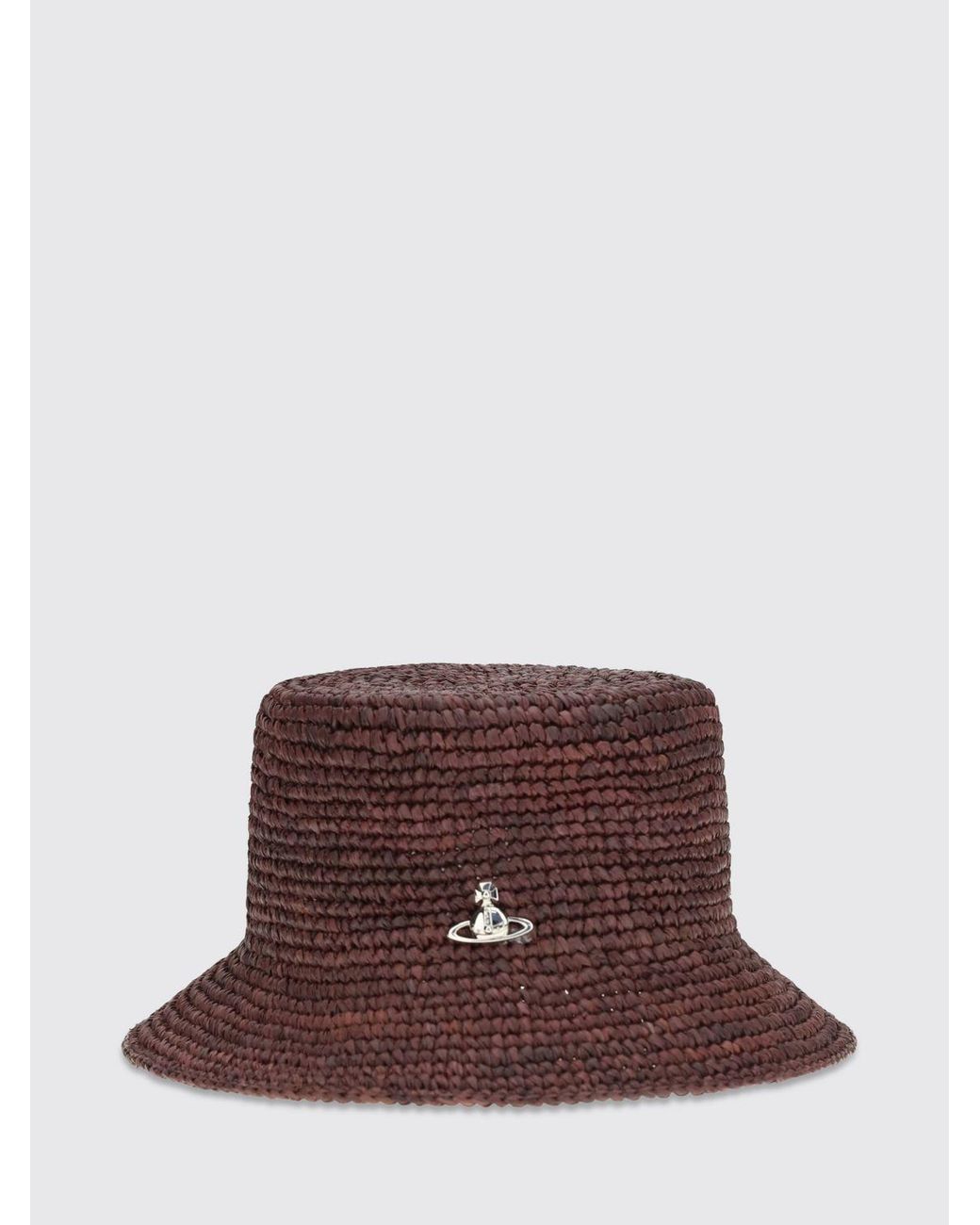 Vivienne Westwood Brown Orb Straw Hat