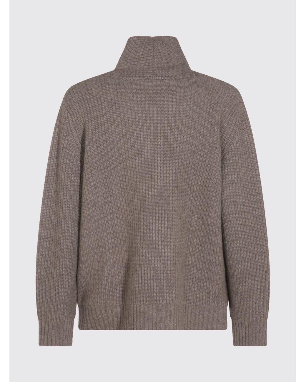 Lisa Yang Brown Double-Breasted V-Neck Cardigan for men