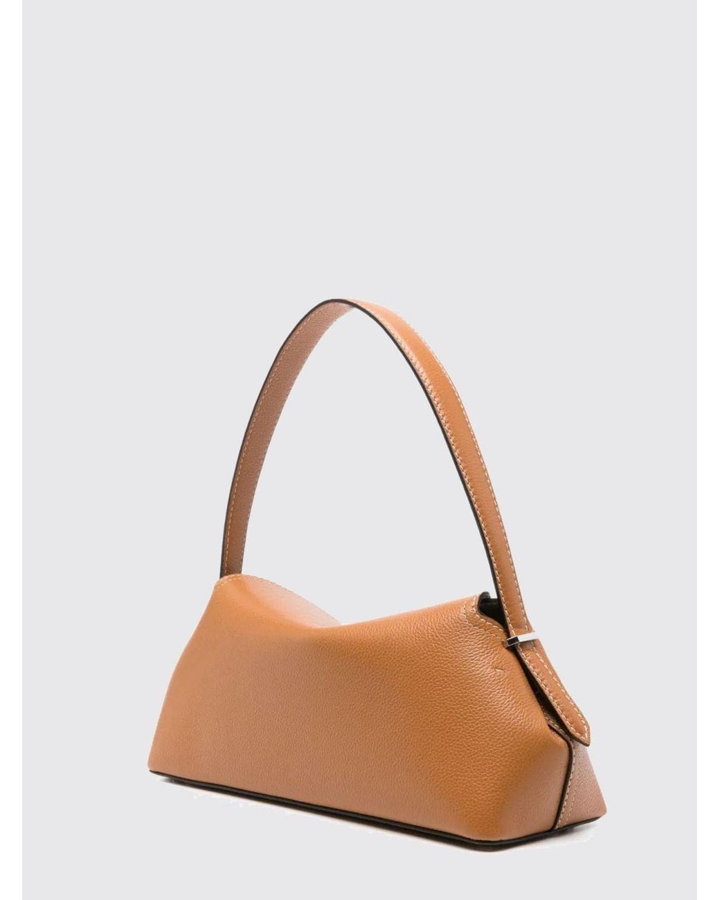 Totême Natural T-Lock Flared Leather Shoulder Bag With Signature Turn-Lock Closure