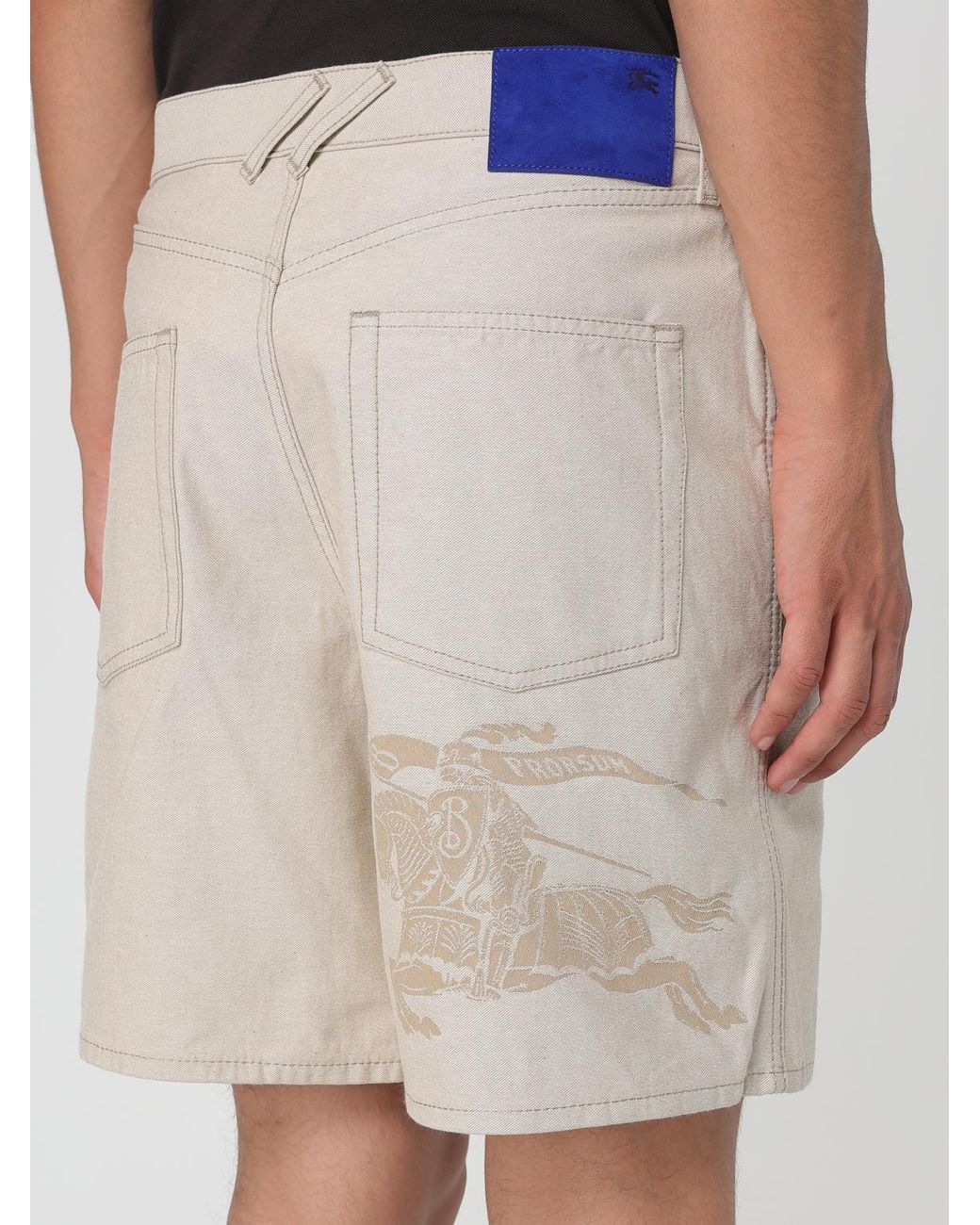 Burberry Natural Casual Twill Shorts for men