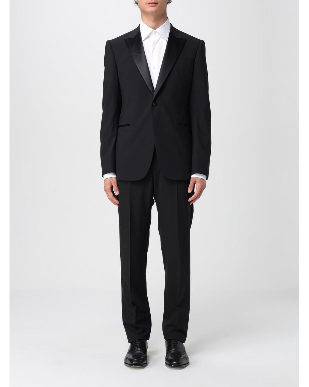Emporio Armani Black Single-Breasted Suit for men