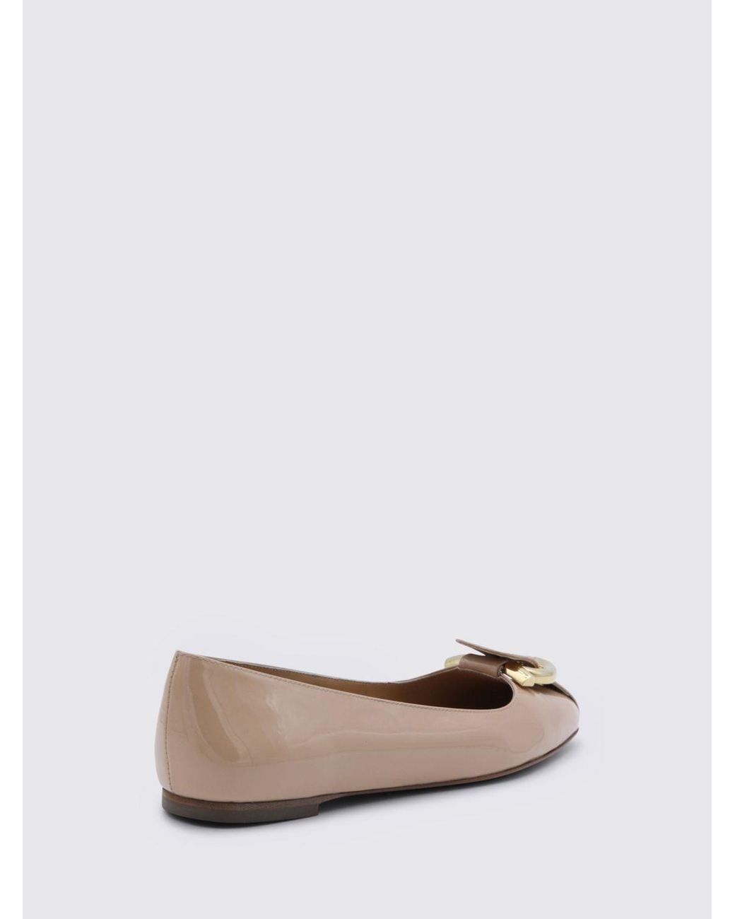Ferragamo Multicolor Gancini Patent Leather Ballerina