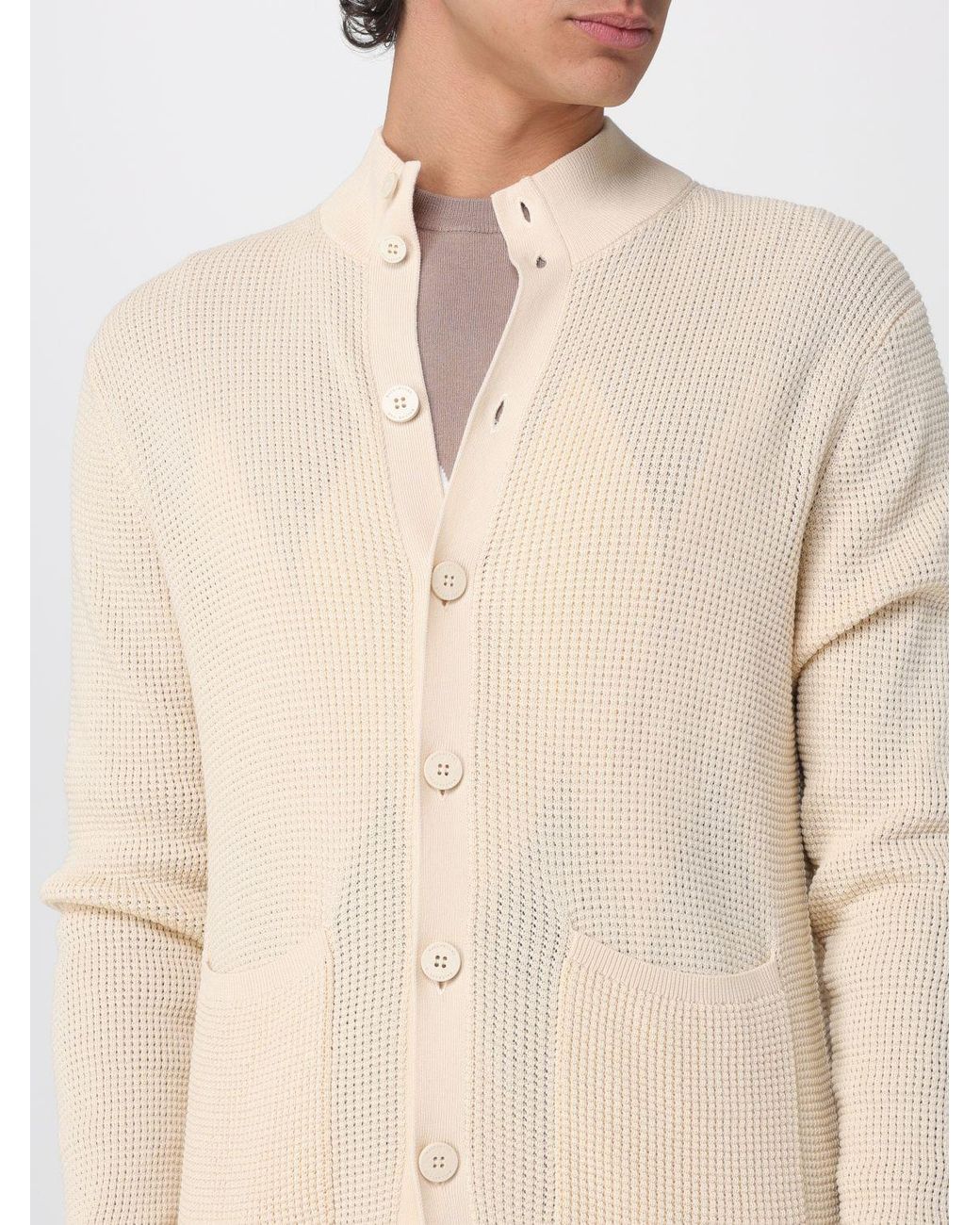 Ballantyne Blue Cotton Button-Up Cardigan for men
