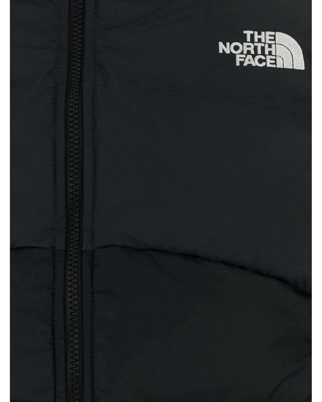 The North Face Black Water-Repellent Cropped Puffer Jacket With Funnel Neck