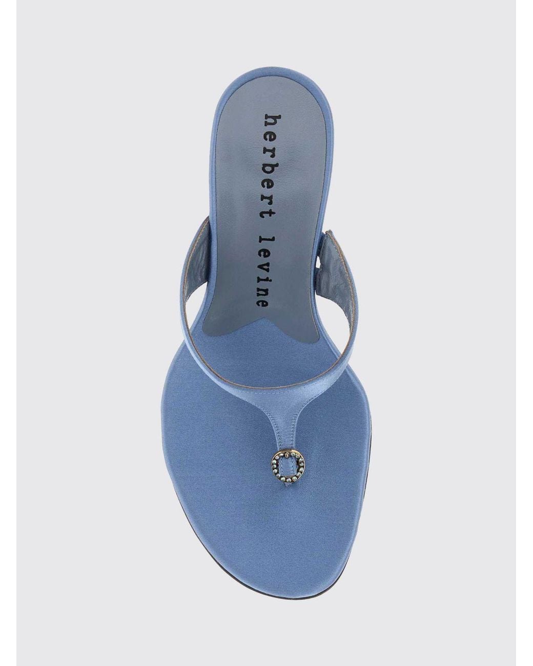 Herbert Levine White Kiss And Tell Satin Thong Mules With A High Stiletto Heel