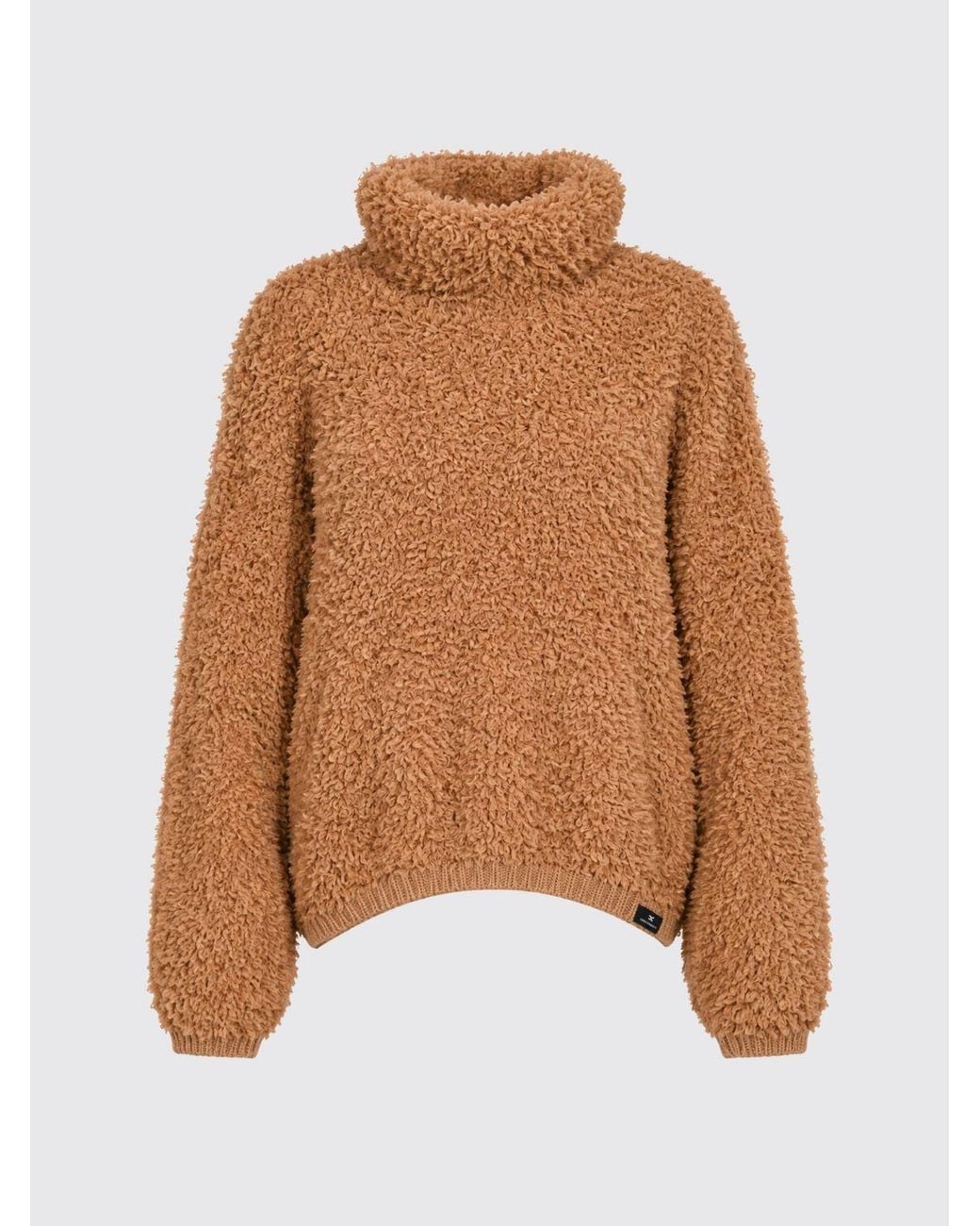 Elisabetta Franchi Brown Relaxed Fit Roll Neck Jumper