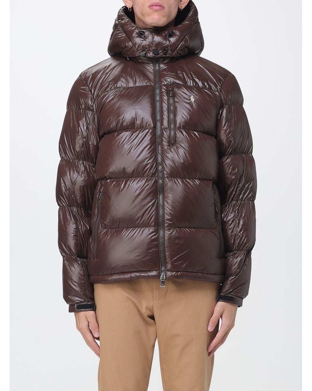 Polo Ralph Lauren Brown Gorham Hooded Quilted Down Jacket for men