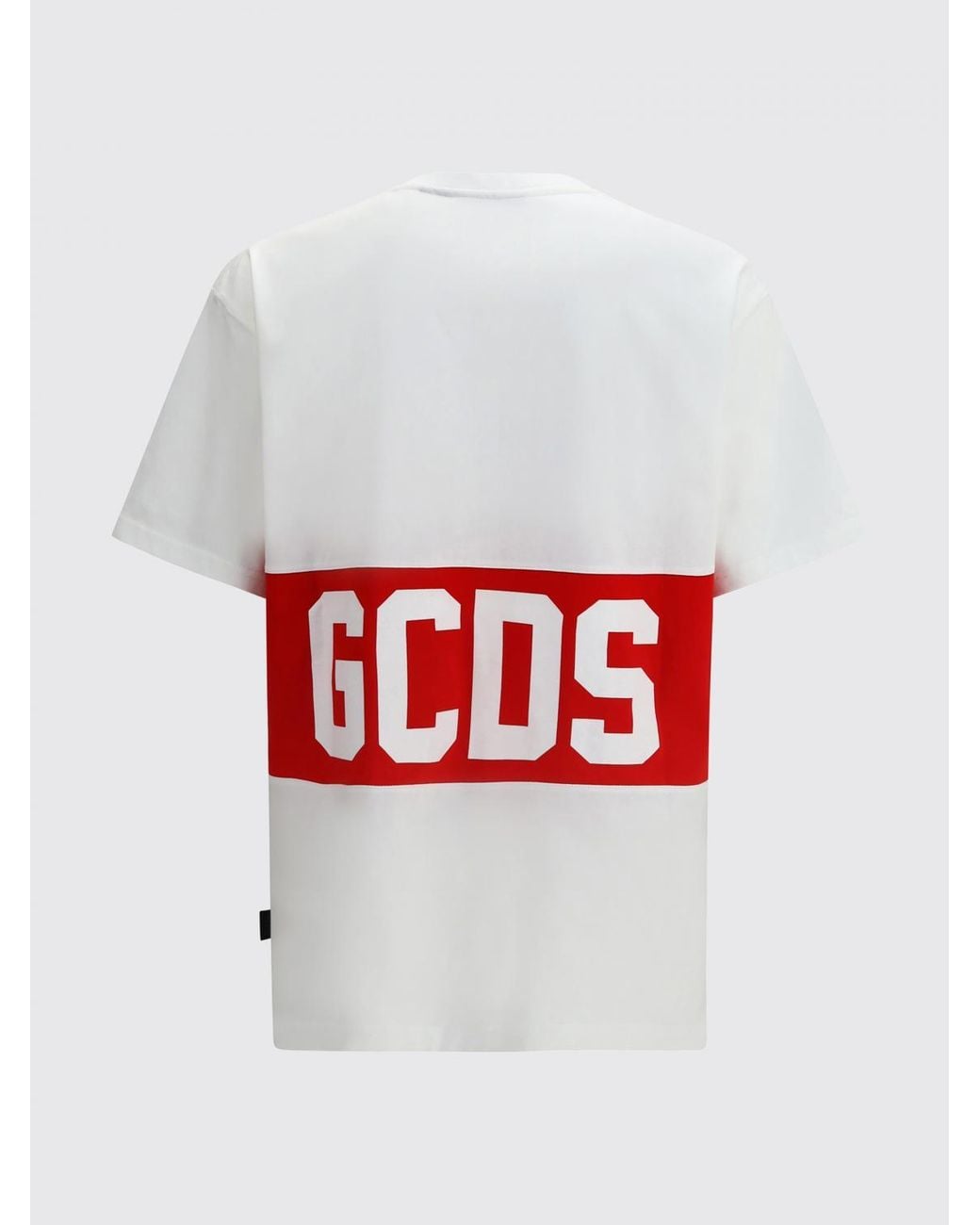 Gcds White Cotton T-Shirt With Logo for men