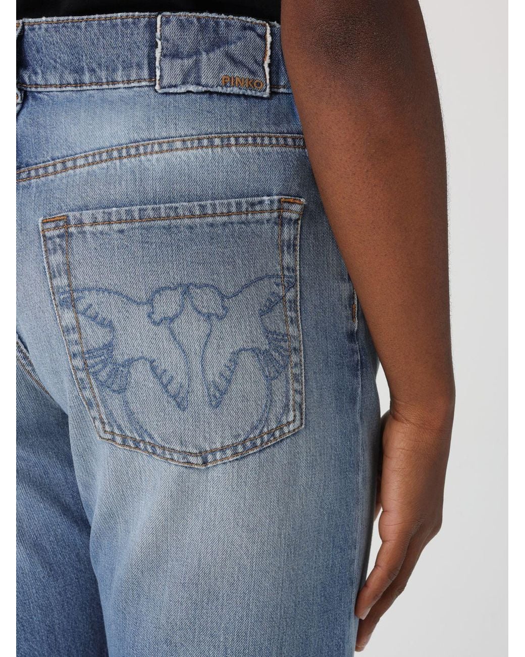 Jeans Wanda Medium Wave De Denim Pinko de color Blue