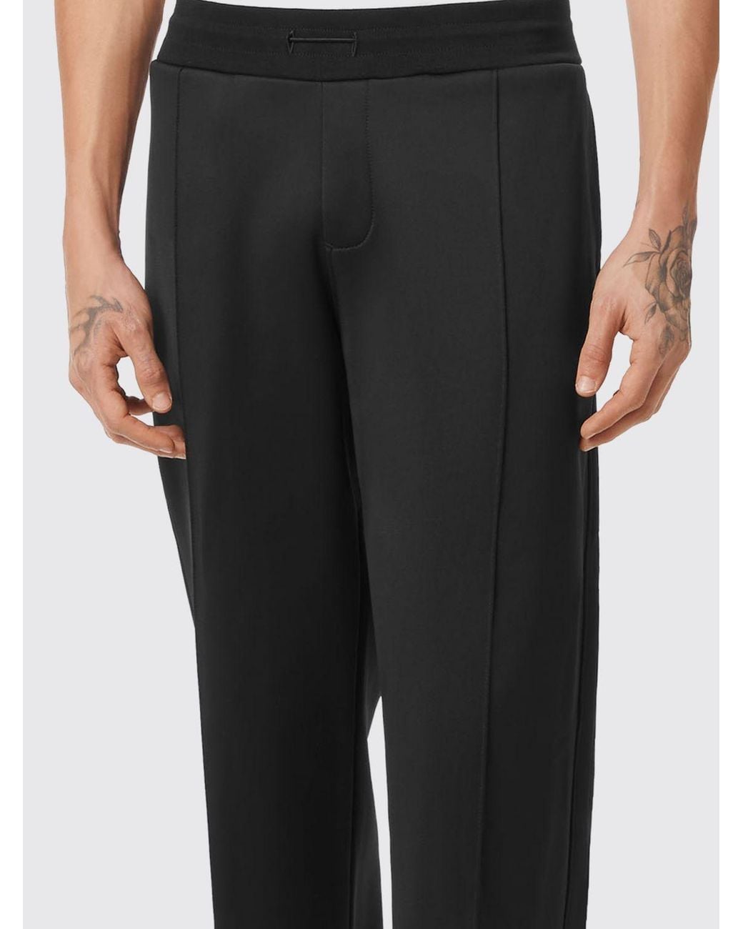 Billionaire Black Cotton Jogging Trousers for men