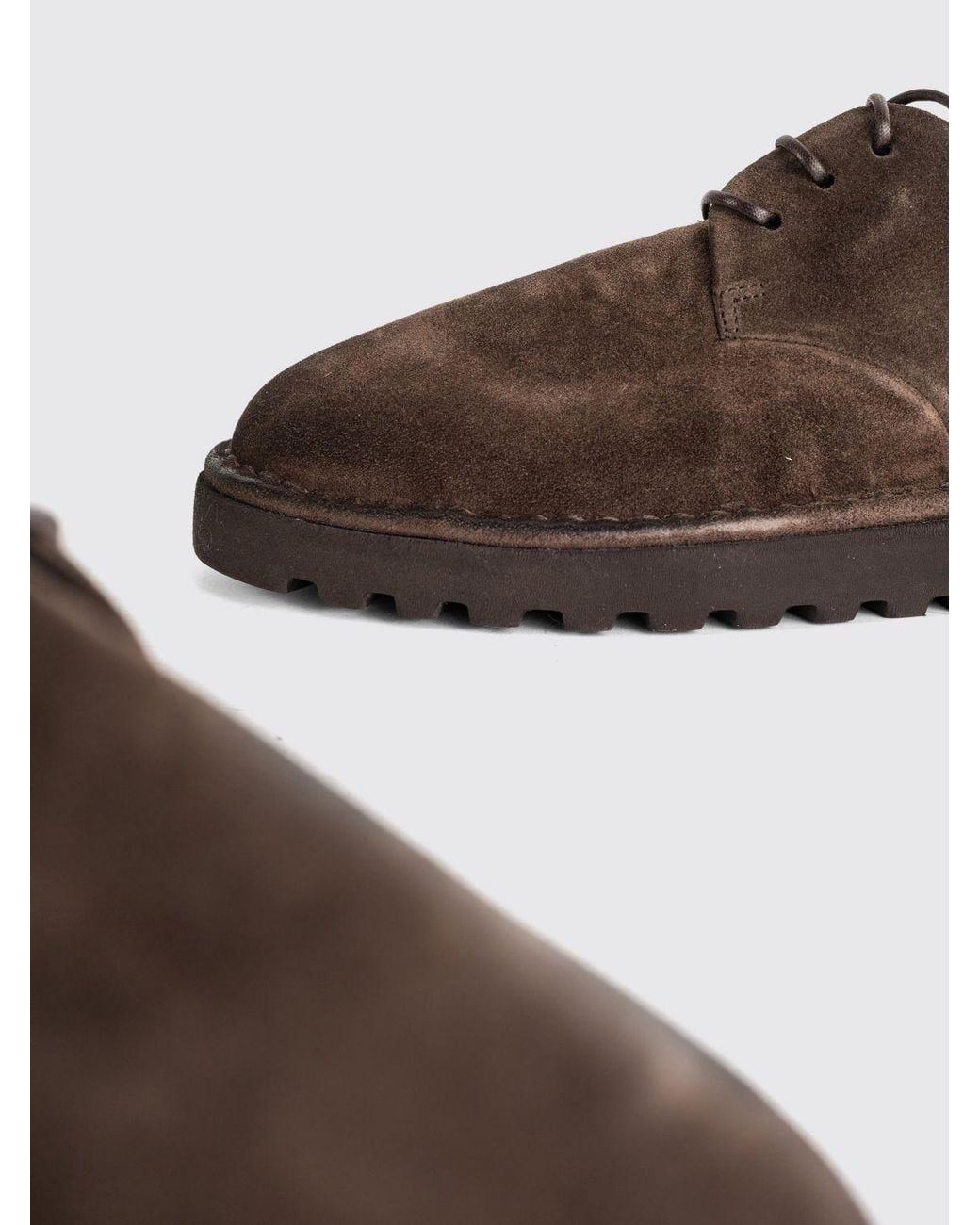 Marsèll Brown Sancrispa Alta Pomice Suede Derby Shoes With Platform Sole