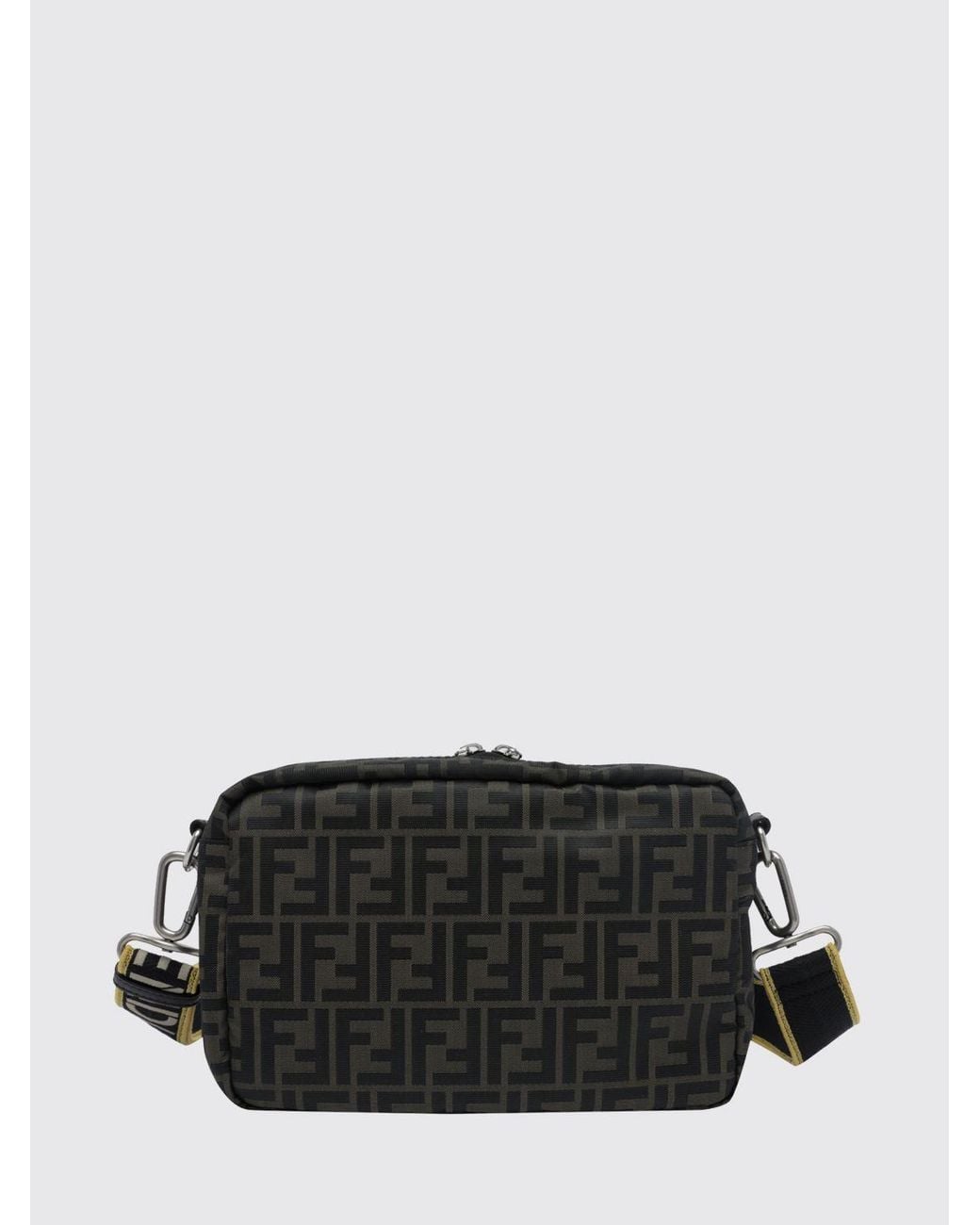 Fendi Black Ff Monogram Calfskin Utility Cross-Body Bag for men