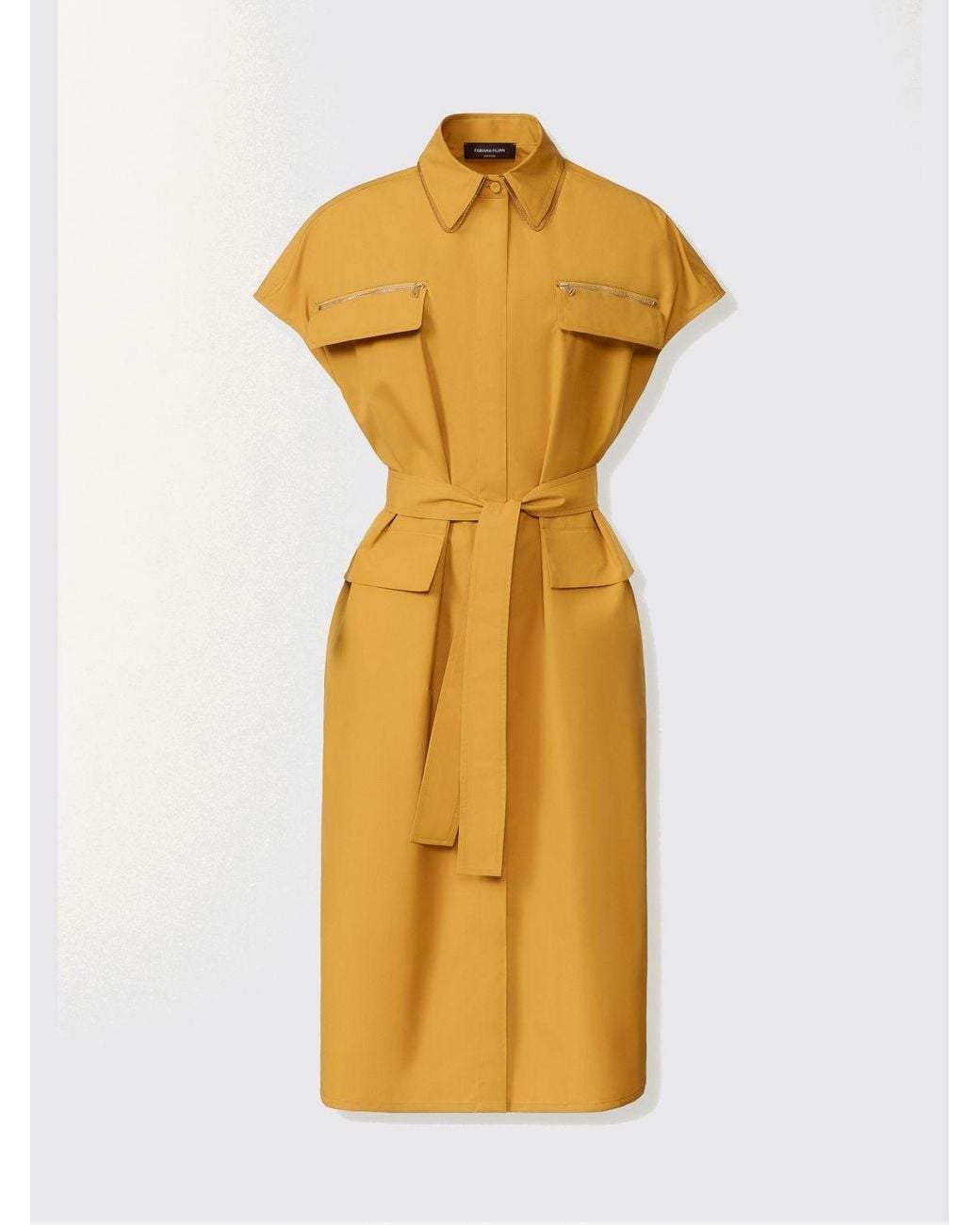 Fabiana Filippi Yellow Chemisier Dress