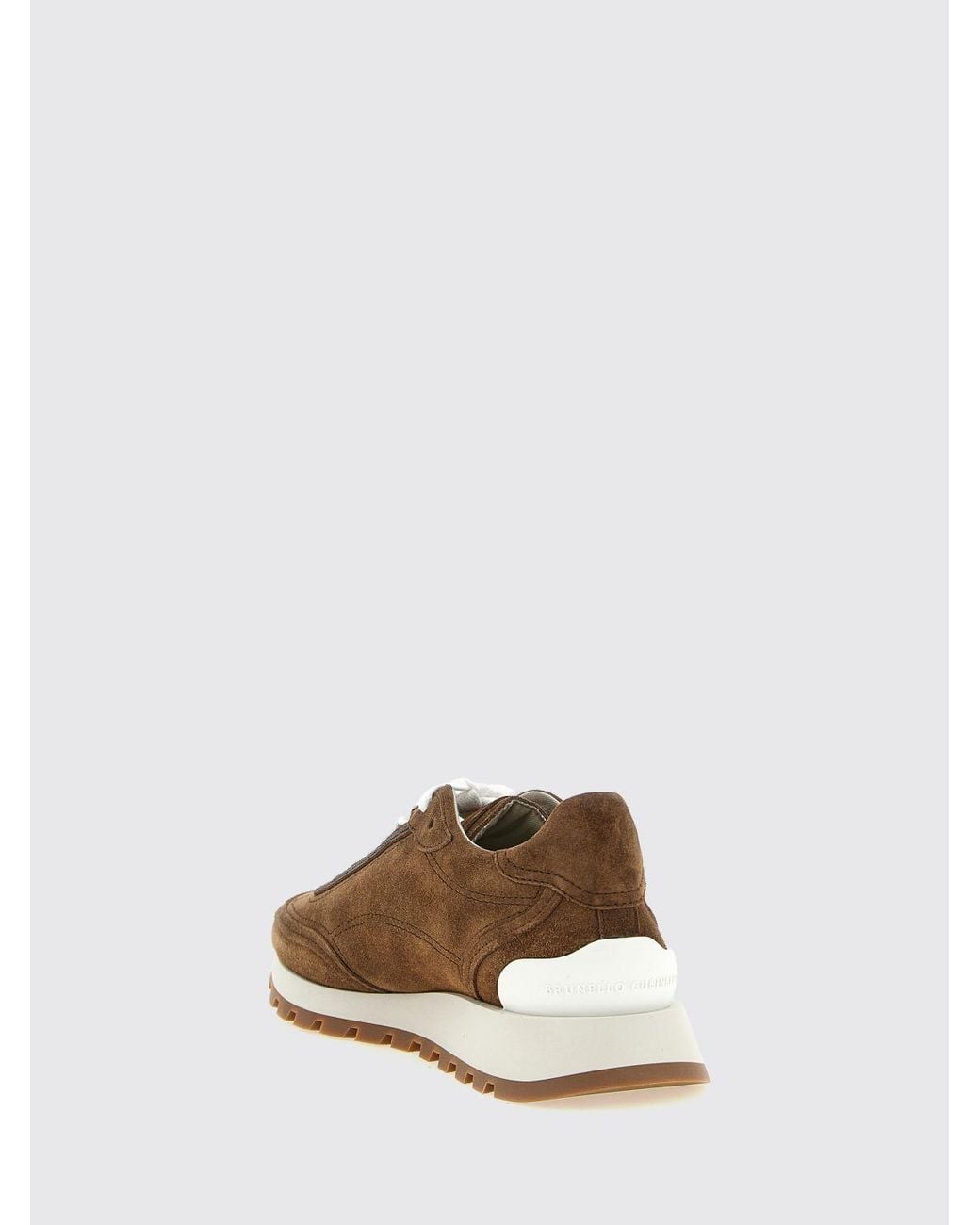 Brunello Cucinelli Brown Calfskin Low Top Sneakers