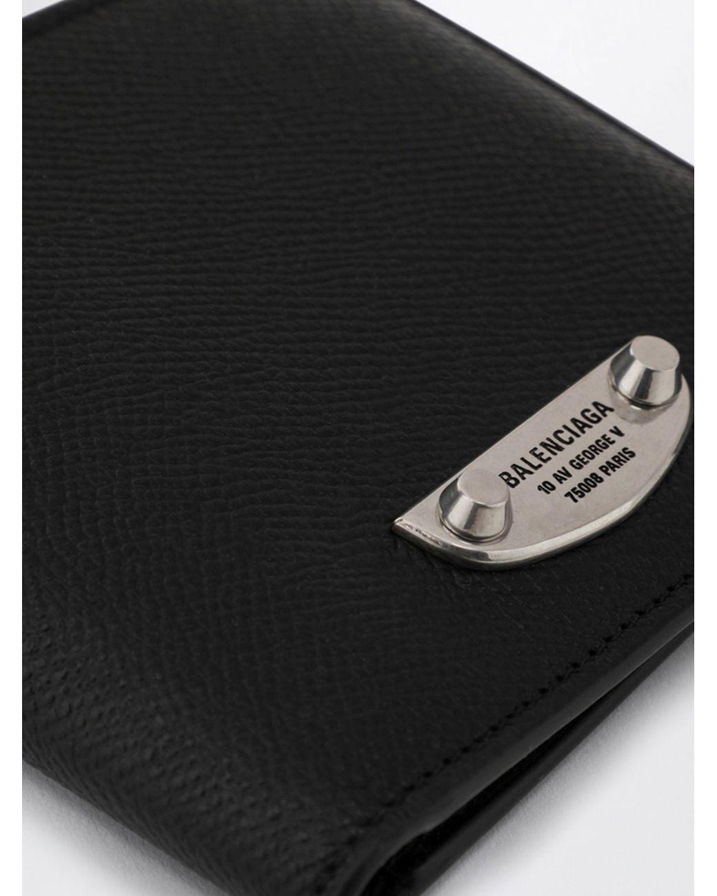 Balenciaga White Le City Uptown Grained Calfskin Bifold Wallet for men