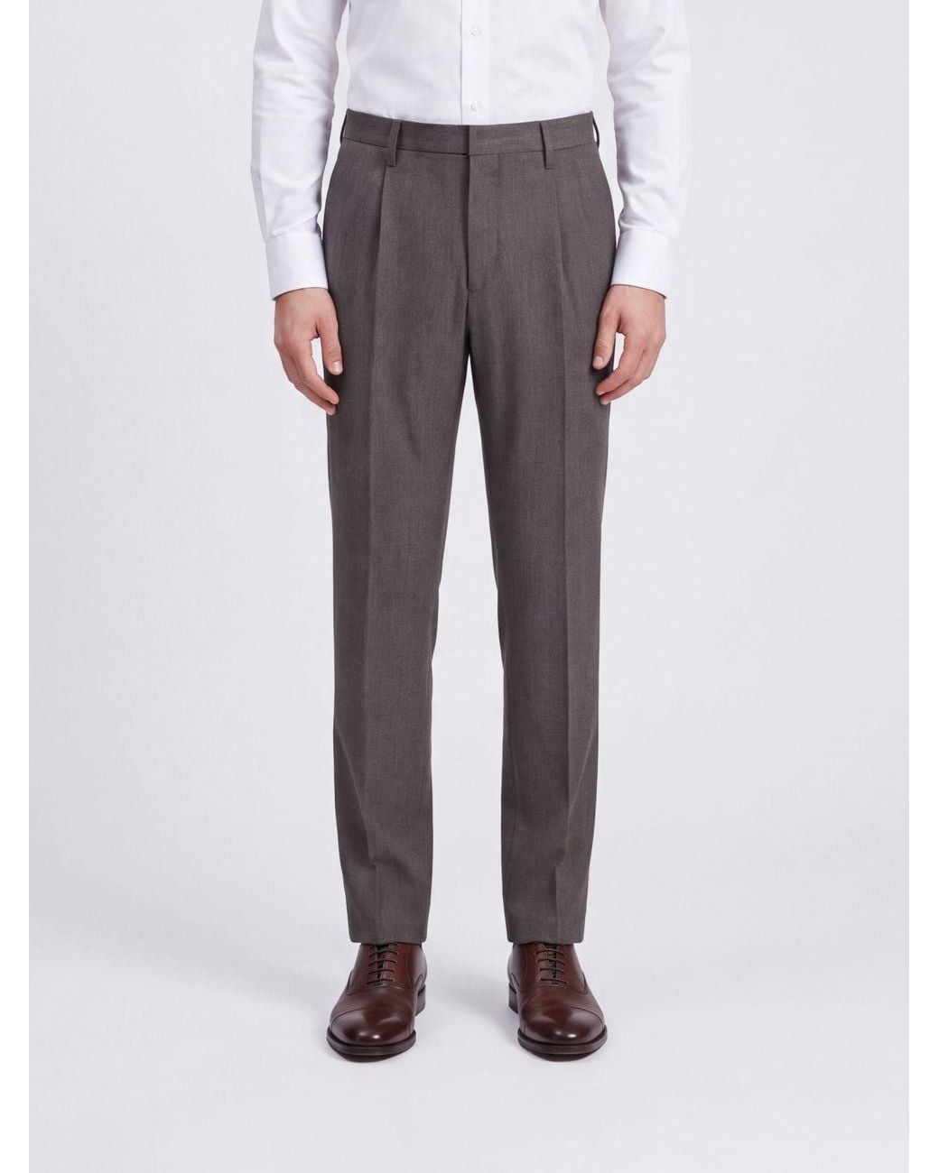 Lardini Gray Slim Fit Tailored Trousers for men